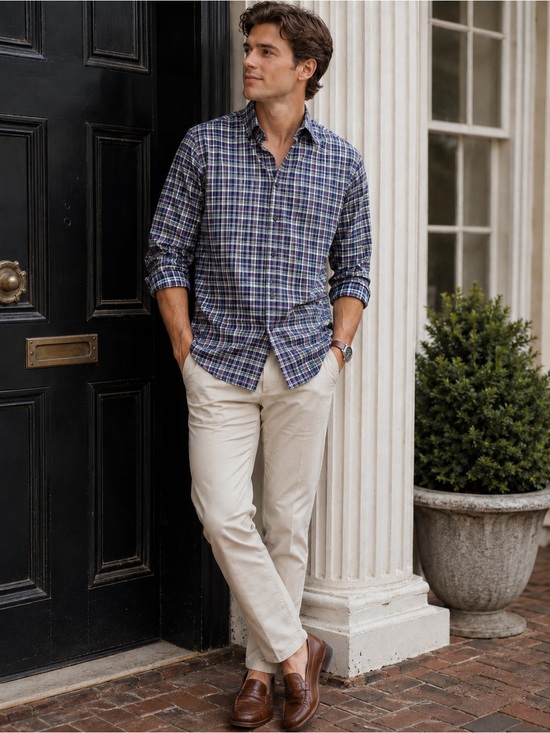 David Donahue Other - David Donahue big and tall XXL Gray Pink Blue Plaid Button Down Dress Shirt